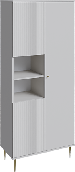 Шкаф Венеция 3 двери (Кашемир серый шагрень/Сантьяго супер софт)