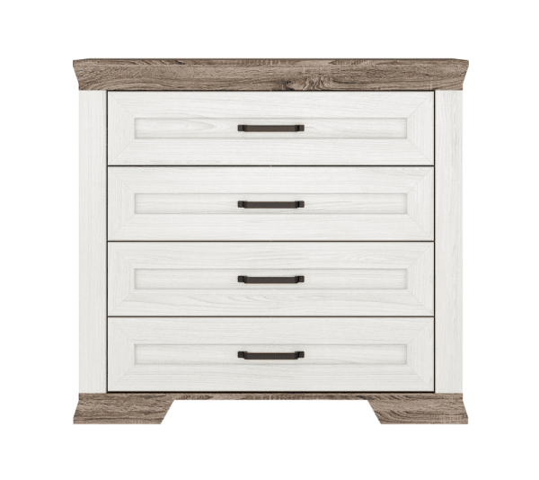 Комод MARSELLE KOM4S (Ясень снежный/ Дуб сонома темный)