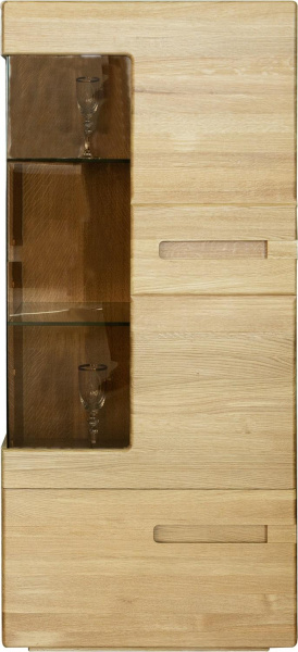 Шкаф с витриной Хедмарк БМ2.761.0.78-01 (Дуб натуральный)