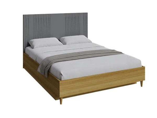 Кровать Калипсо 1800 без банкетки (Дуб седан/Графит)