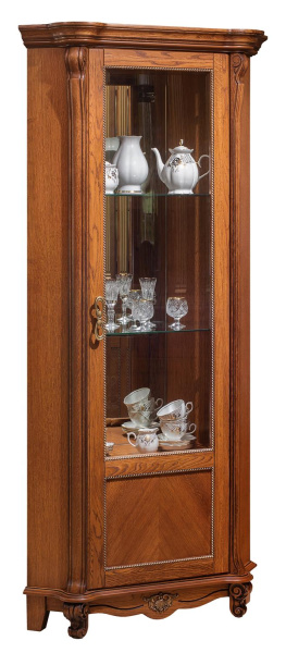 Шкаф с витриной Алези П1.350.0.13 (П350.13) (Античная бронза)