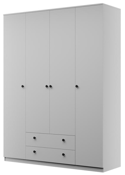 Шкаф распашной Оскар ШР-4 (ЛДСП Белый снег/ ЛДСП Белый снег)