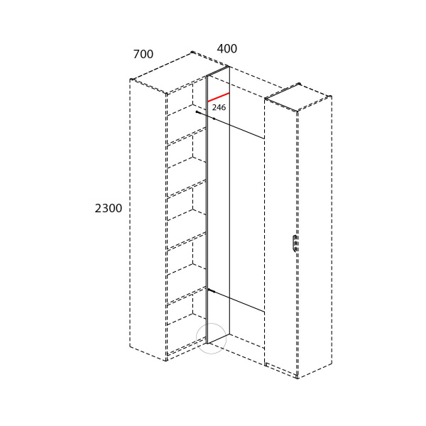 Шкаф 1D/K70 МОДЕРН