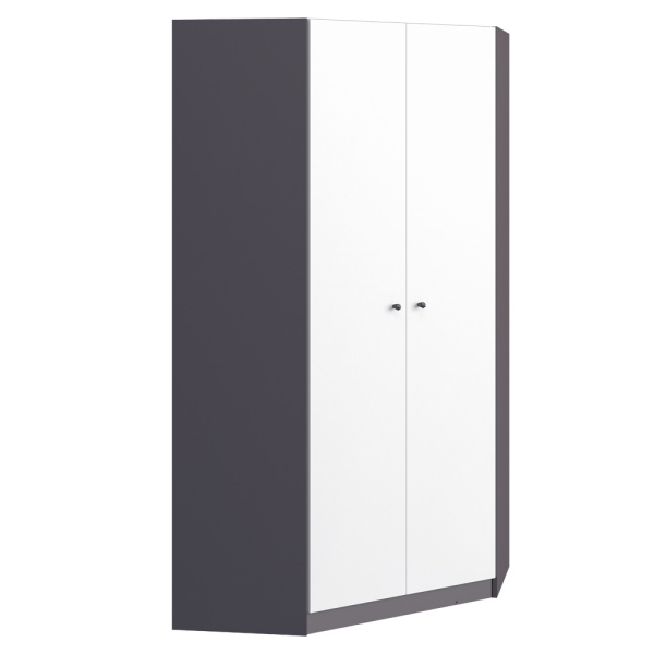 Шкаф для одежды Мальма МН-135-41 (Графит/Белый-Дуб стирлинг)