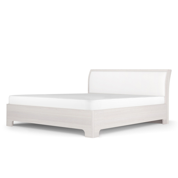 Кровать односпальная 3 Парма Нео (900*2000 Ясень анкор светлый, экокожа polo белая)