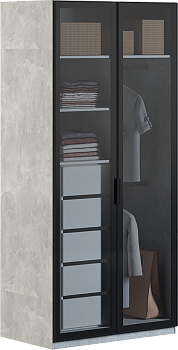 Шкаф Бержер 2 двери стекло