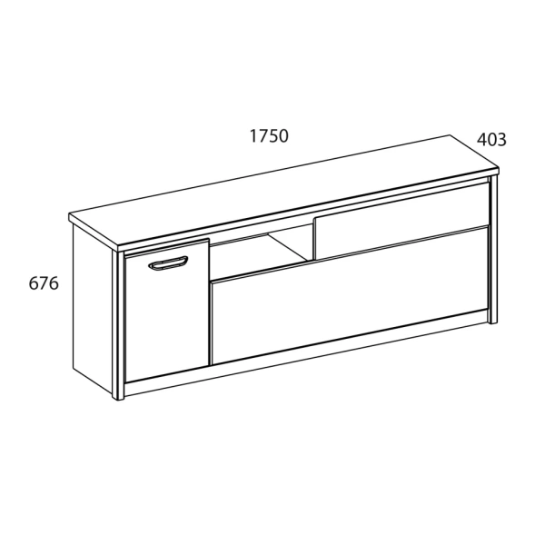 Тумба RTV 2D1SN ДЖАЗ
