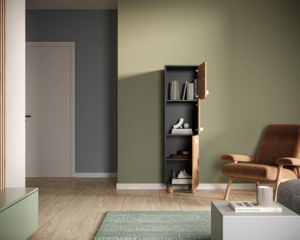 Шкаф узкий с тремя дверками Split SP10