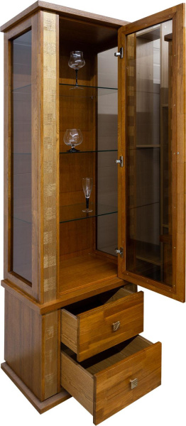 Шкаф с витриной Тунис П6.343.0.19 (П343.19-1Ш)