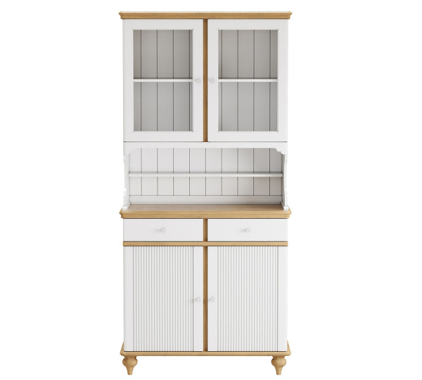 Буфет Рандеву 222 (Цвет Белый лак/Антик 24)