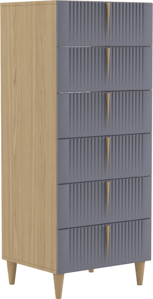 Комод Калипсо 6 ящиков (Дуб седан/Графит)