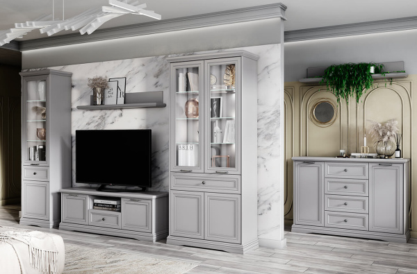 Шкаф с витриной 1V1D1S ВАЛЕНСИЯ