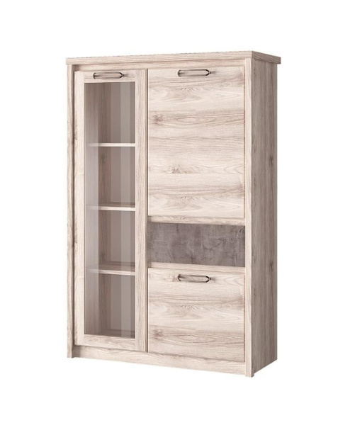 Шкаф с витриной 1V2D1S-1 ДЖАЗ