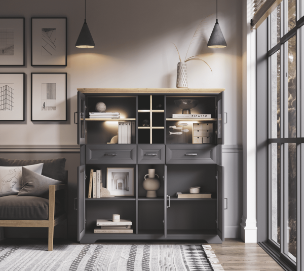 Шкаф с подсветкой ЖАСМИН REG2W3D3S