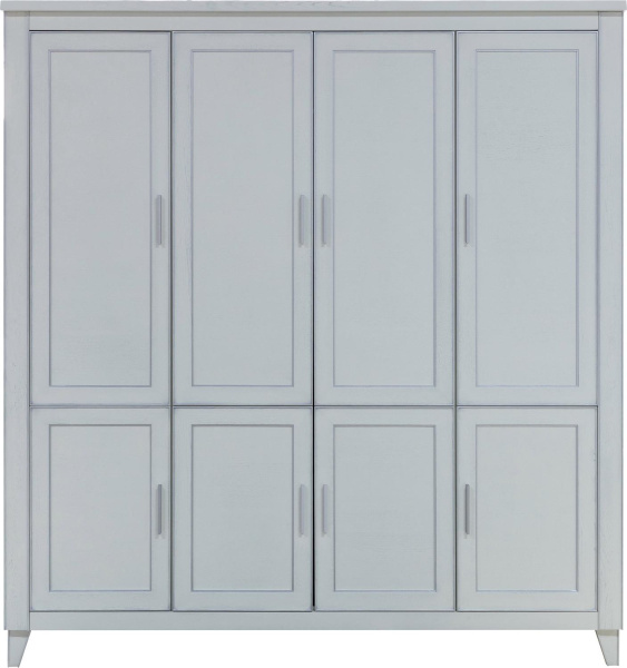 Шкаф для одежды 4д Амадей П6.635.1.01 (Слоновая кость с серебром)