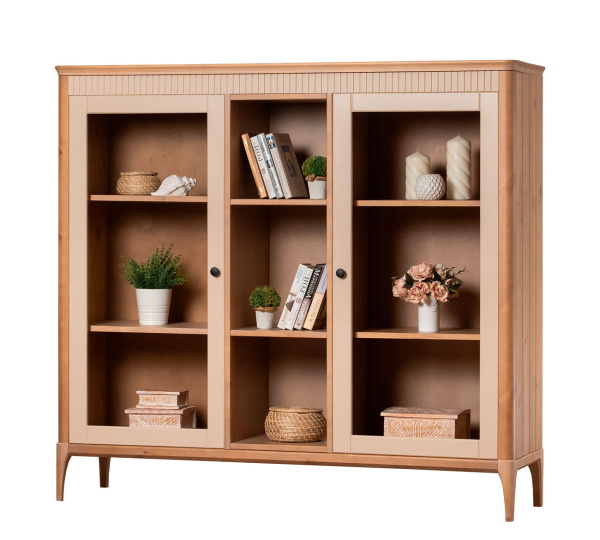 Сервант Вида №5 (Фасад Ёлка, Цвет Эмаль,  Высота ножек 180)