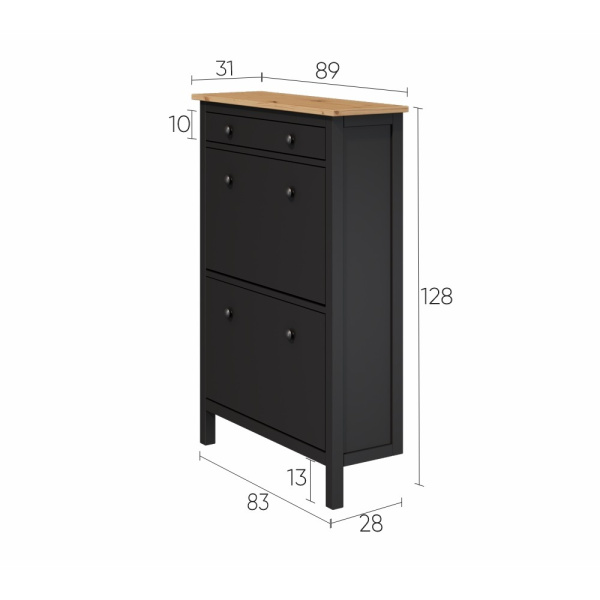 Тумба для обуви 3 ящика Кымор Hemnes