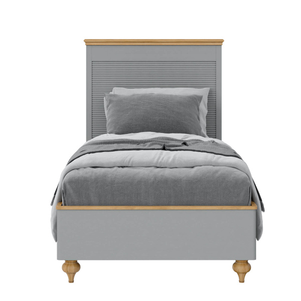 Кровать односпальная Рандеву 90 (Цвет Серый 7042/Антик 24, Размер спального места, мм 900*2000)