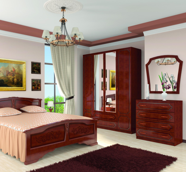 Шкаф распашной Лак ШР-4 с зеркалом