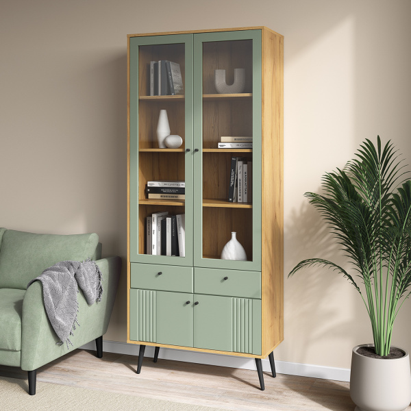 Шкаф-витрина 2-х дверная Вега Саксония