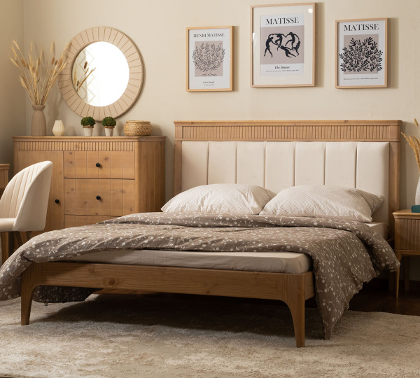 Кровать мягкая двуспальная Вида №26 (1400х1900/2000 эмаль)