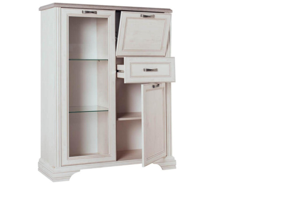 Шкаф с витриной 1V2D1S МОНАКО