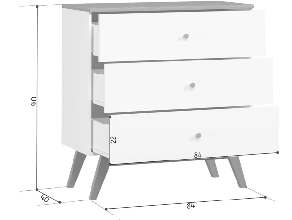 Комод HEDA KOM3S