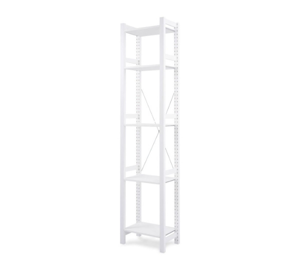 Этажерка 5 полок ИВАР узкая (белый)