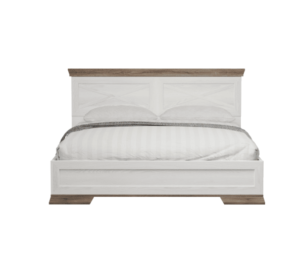 Кровать с подъемным механизмом б.о. MARSELLE LOZ160х200 (Ясень снежный/ Дуб сонома темный)