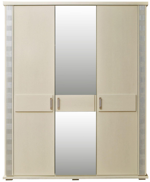 Шкаф для одежды Тунис П6.343.1.01-01 (П344.01) (Слоновая кость с серебром)