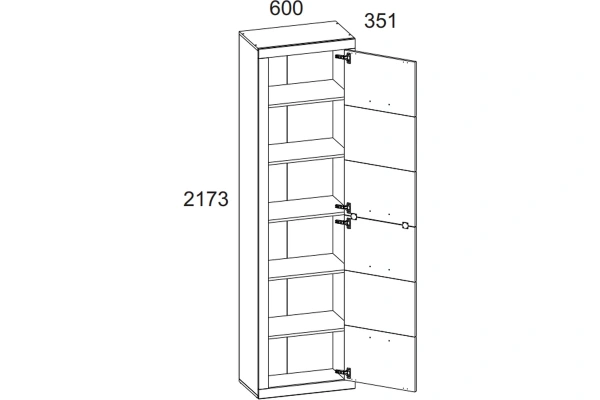 Шкаф 1DM ОСКАР